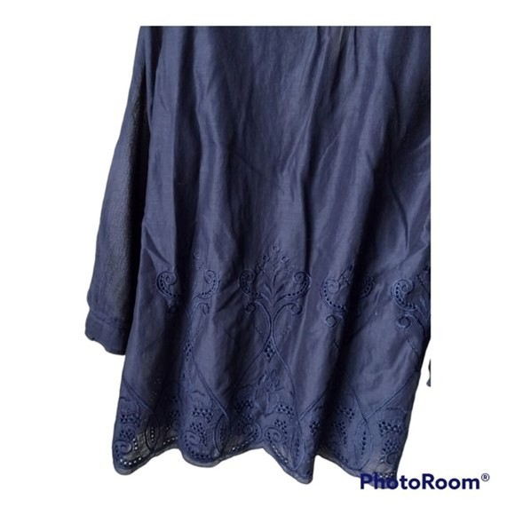 Coldwater Creek Lace Embroidered Navy tunic Top in Sz PL(14-16) - Picture 2 of 9